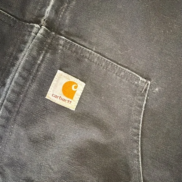Carhartt Duck Canvas Jacket Mens 4XL Tall J140 Black Hooded Full Zip Made in USA - Picture 7 of 16